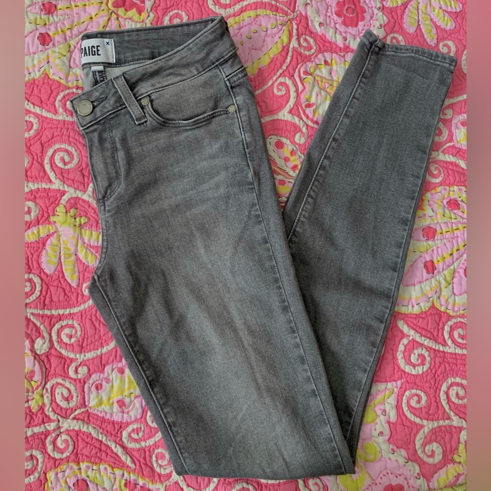PAIGE Verdugo Ultra Skinny Grey Jeans Size 26